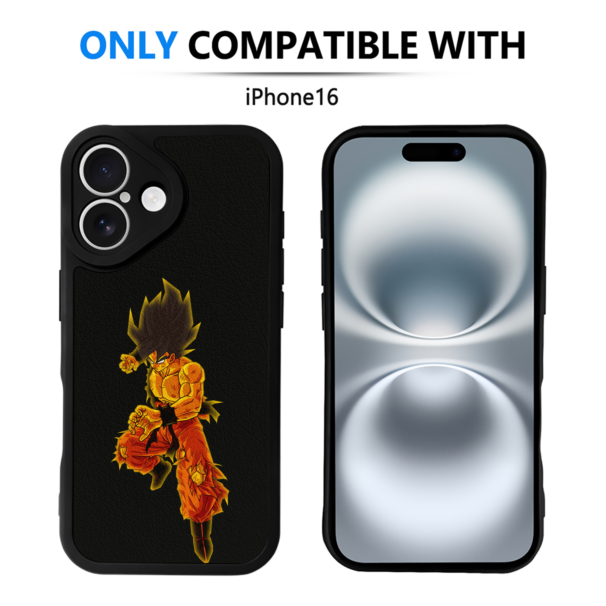 （画像用） ドラゴンボール 孫 悟飯（そんごはん）DRAGON BALL Son Gohan 【iPhone 16シリーズ対応】シリコンスマホケース（レザー調） 材質：シリコン